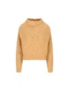 Isabel Marant Caramel-coloured Romane Sweater With Cable Knit Women In Yellow