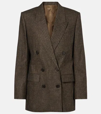 ISABEL MARANT JEVIMA CHALK STRIPE SUIT JACKET