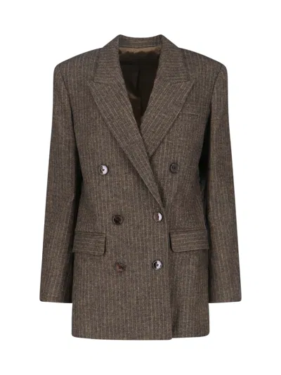 Isabel Marant 'jevima' Double-breasted Blazer In Brown