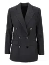 Isabel Marant Jevima Jacket Double-breasted Notched Lapels In Black