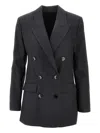 Isabel Marant Jevima Jacket Double-breasted Notched Lapels In Black
