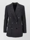 Isabel Marant Jevima Jacket Double-breasted Notched Lapels In Black