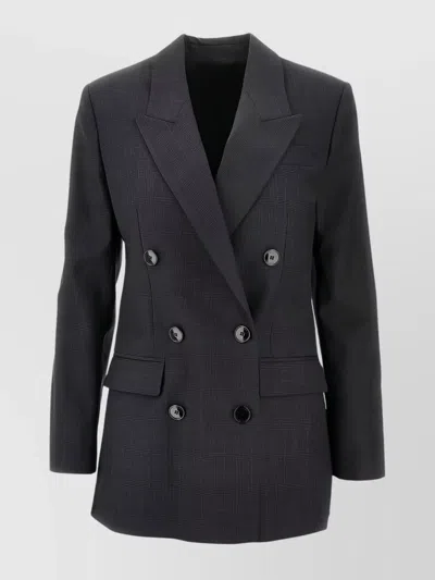 Isabel Marant Jevima Jacket Double-breasted Notched Lapels In Black