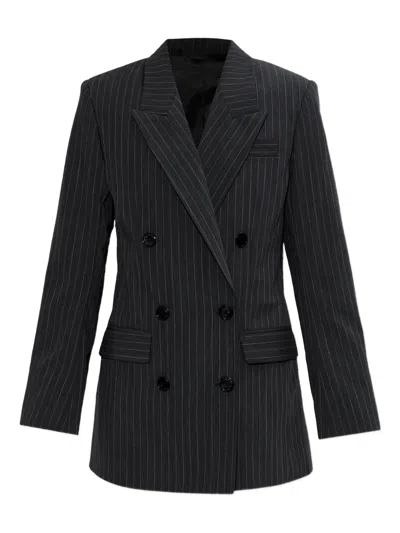 ISABEL MARANT JEVIMA PINSTRIPE DOUBLE-BREASTED BLAZER
