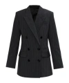 Isabel Marant Jevima Pinstripe Double-breasted Blazer In Gray