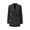 Isabel Marant Jevima Jacket Double-breasted Notched Lapels In Black