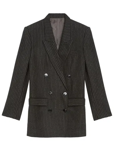 ISABEL MARANT JEVIMA STRIPED WOOL SUIT JACKET