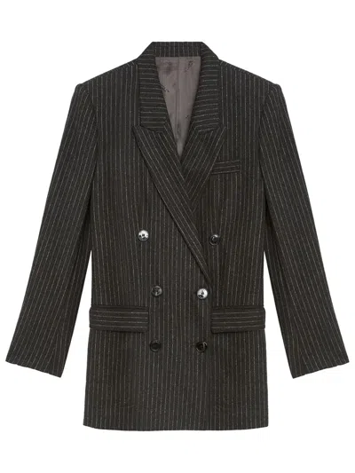 ISABEL MARANT JEVIMA STRIPED WOOL SUIT JACKET