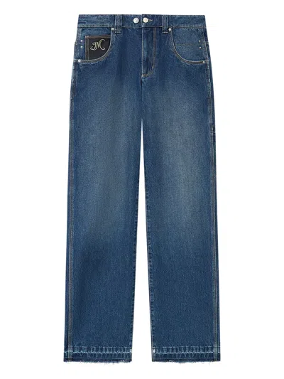 Isabel Marant Jeyda Embroidered Straight Jeans In Blue