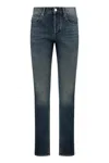 Isabel Marant Jiliana Stretch Cotton Jeans In Blue