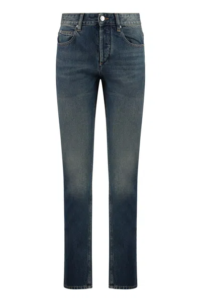 Isabel Marant Jiliana Stretch Cotton Jeans In Blue