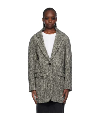 Isabel Marant Jilinka Long-sleeved Coat In Gray