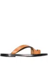 Isabel Marant Embellished Leather Thong Sandals In Natural
