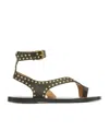 Isabel Marant Jiona Stud-embellished Ankle Strapped Sandals In Black