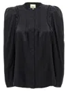 Isabel Marant 'joanea' Black Silk Blend Shirt