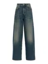 Isabel Marant Joanny Mid Rise Denim Wide Jeans In Dark Wash