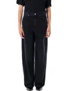 Isabel Marant Vetan High-rise Wide-leg Jeans In Black