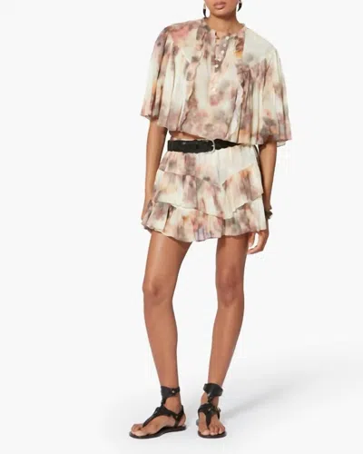 Isabel Marant Jocadia Shorts In Beige Cloud In Multi