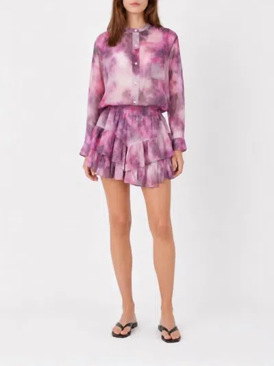 Isabel Marant Jocadia Shorts In Pink Tie Dye In Purple