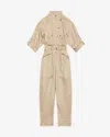 Isabel Marant Jocelyne Belted Cargo Jumpsuit In Khaki