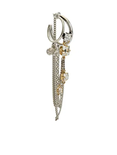 Isabel Marant Jodie Crystal-embellished Hoop Earrings In Metallic