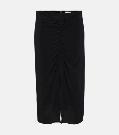Isabel Marant Joella Ruched-detail Skirt In Black