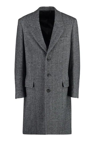 Isabel Marant Johel Single-breasted Wool Coat In Grey