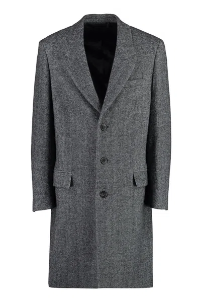 Isabel Marant Johel Single-breasted Wool Coat In Gray
