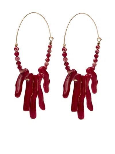 Isabel Marant Jolana Earrings In Red