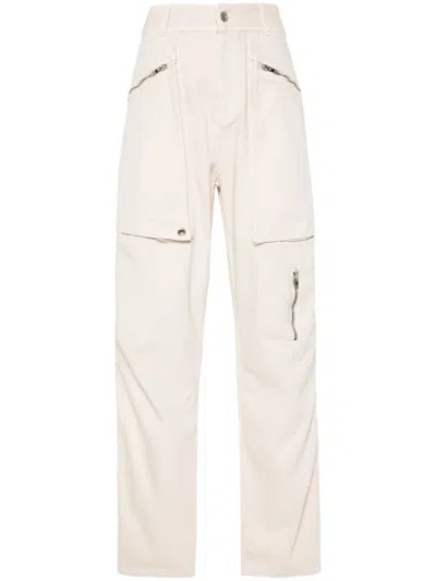 Isabel Marant Jolande Straight-leg Trousers In Neutrals