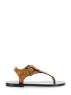 Isabel Marant 'jooni' Brown Sandals With Buckle Closure And Metal Studs In Brown