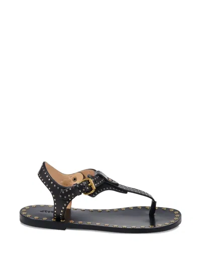 Isabel Marant Joony Studded Buckle Sandals In Black