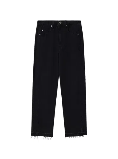 Isabel Marant Jorian Black Denim Pants In Multi