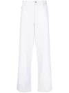 Isabel Marant Marant High-waisted White Denim Jeans With Logo-engraved Hardware In White