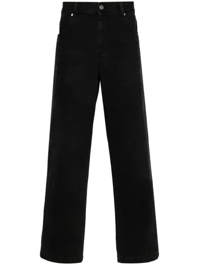 Isabel Marant Five-pocket Belt Loop Stitched Trousers In Black
