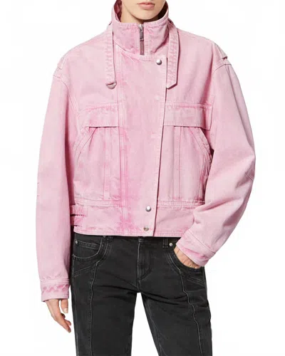 Isabel Marant Joseline Zip Up Jacket In Pink
