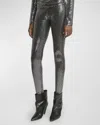 Isabel Marant Joshua Shiny Jersey Skinny Leg Pants In Black