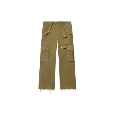 Isabel Marant Josine Cotton Twill Flare Crop Cargo Pants In Brown