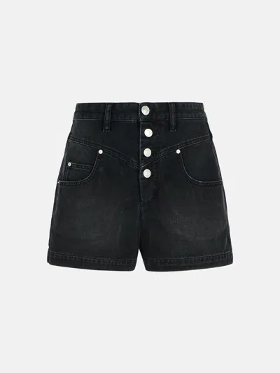 Isabel Marant 'jovany' Black Denim Shorts