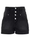 Isabel Marant 'denim Shorts' With Pockets And Button Accents In Black