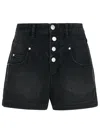 Isabel Marant 'denim Shorts' With Pockets And Button Accents In Black