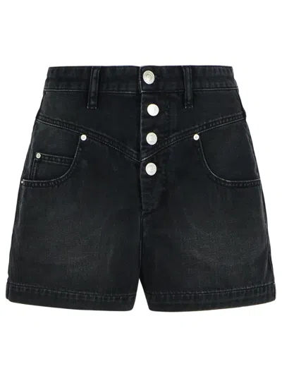 ISABEL MARANT ISABEL MARANT 'JOVANY' BLACK DENIM SHORTS