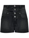 Isabel Marant 'denim Shorts' With Pockets And Button Accents In Black