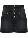 Isabel Marant 'denim Shorts' With Pockets And Button Accents In Black