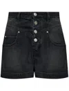 Isabel Marant 'denim Shorts' With Pockets And Button Accents In Black