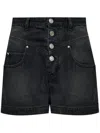 Isabel Marant 'denim Shorts' With Pockets And Button Accents In Black