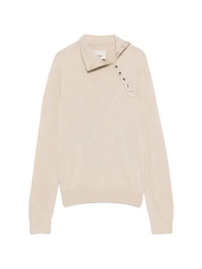 Isabel Marant Jovienne Press-stud Sweater In Neutral