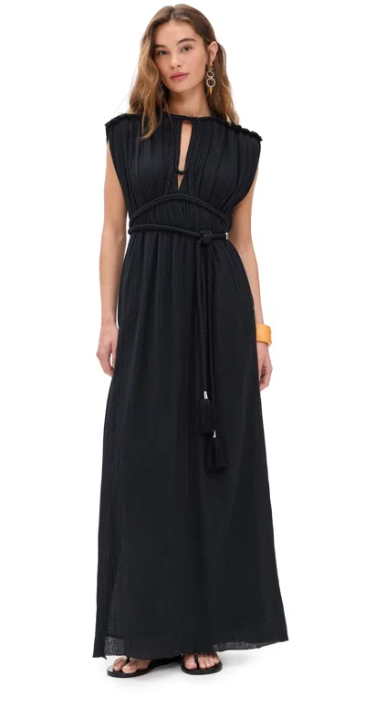 ISABEL MARANT JOYA MAXI DRESS BLACK