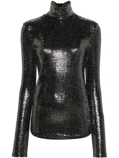 Isabel Marant Joyela Sequined Top In Black