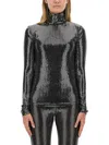 Isabel Marant Joyela Shiny Jersey Turtleneck